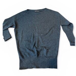 Peruvian Connection Women's Salerno Neck Sweater in Charcoal Gray